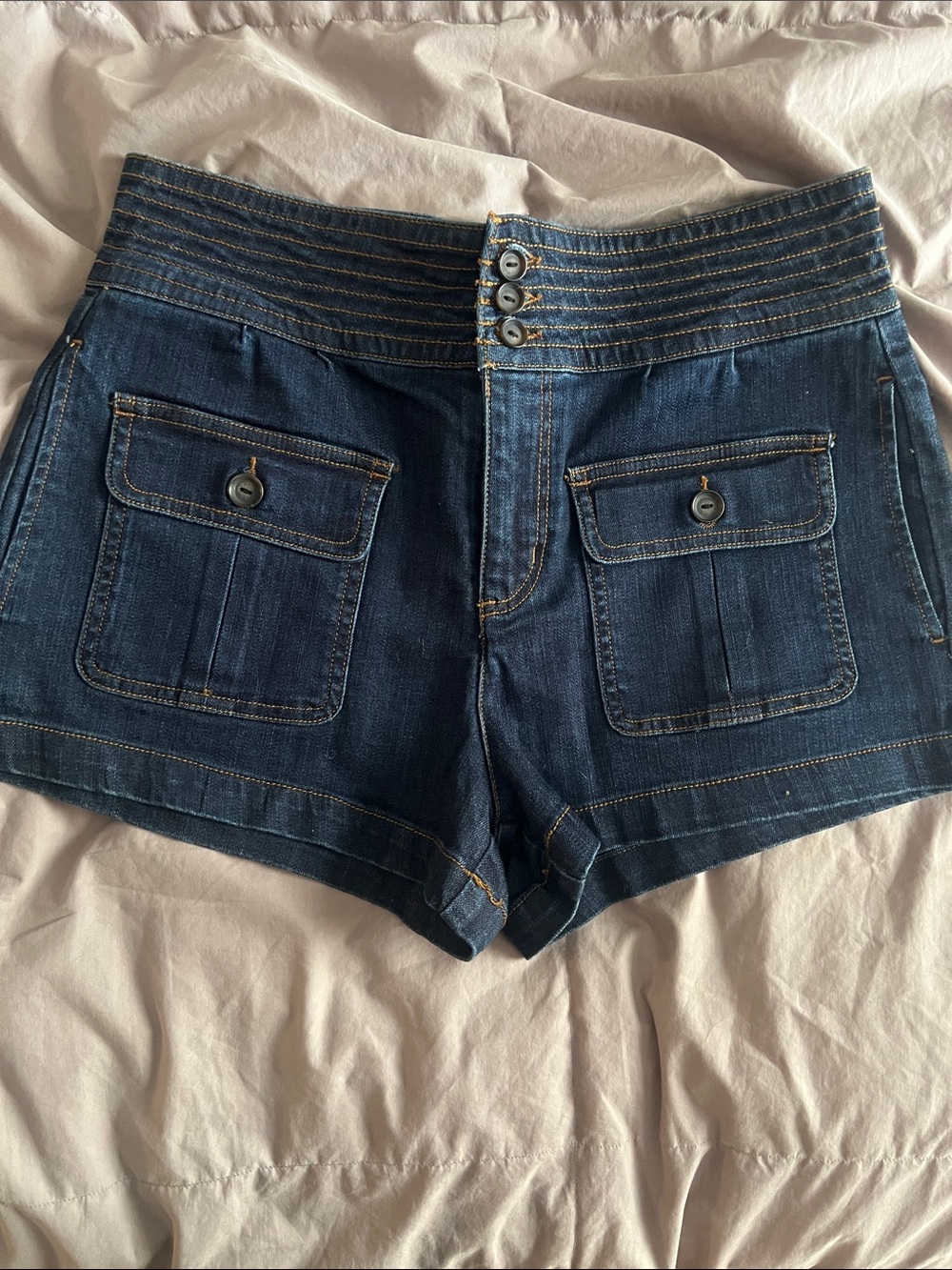 life in progress Dark Indigo Pocketed Denim Shorts